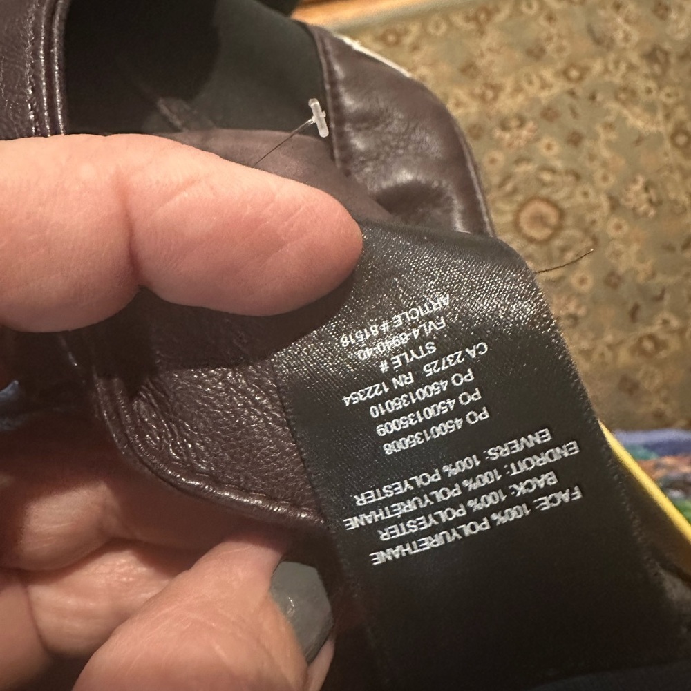 Wilfred Dark faux Leather Pants - Picture 7 of 11